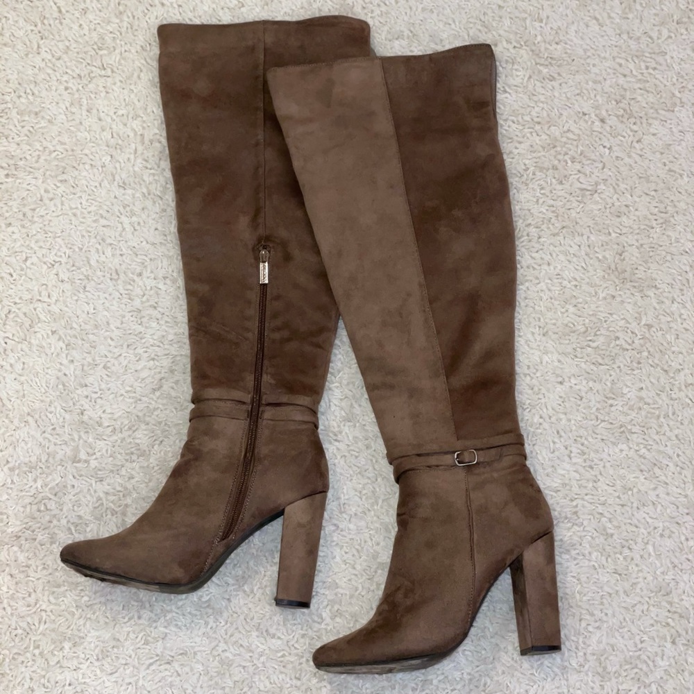 Women’s Akira Suede High Thigh Heel Boots
